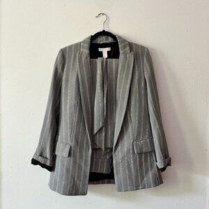 H+M Grey Pinstripe Suit